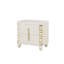 Ensemble de chambre avec grand lit 4 pièces avec détails DEL et dorés - Beige