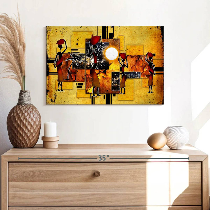 Leisha African Commune, 30" H x 45" W