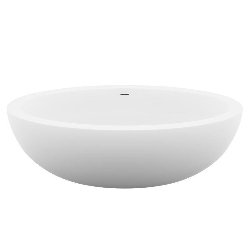 Lusso 75.5'' Matte White Freestanding Soaking Bathtub