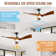 132cm 3 - Blade Classic Propeller Ceiling Fan With Remote Control And Led Light Kit Included