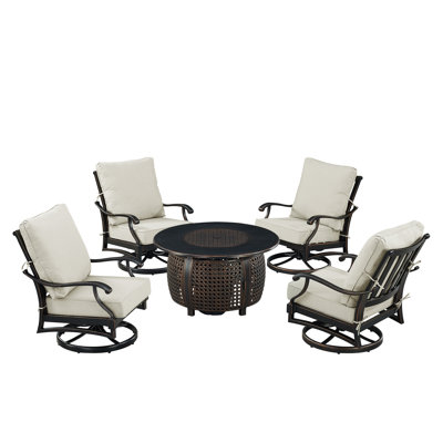 Paik 4 - Person Patio Conversation Set with Cushions