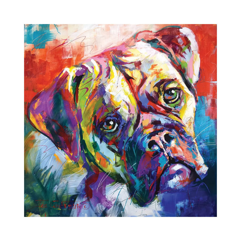 Boxer by Jos Coufreur - Wrapped Canvas Painting, 30.48 cm H x 30.48 cm W