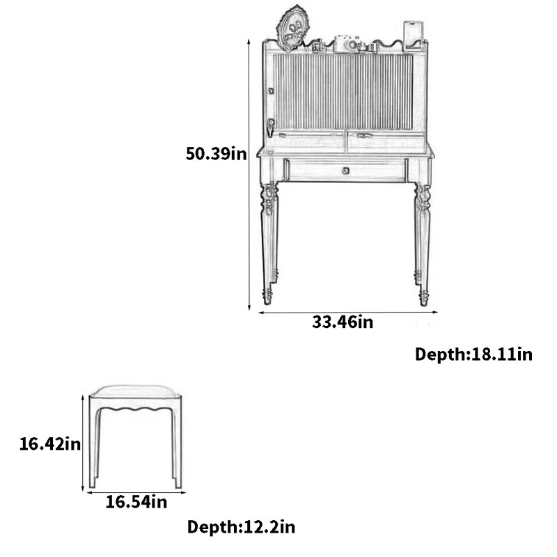 Commode de chambre principale en bois massif
