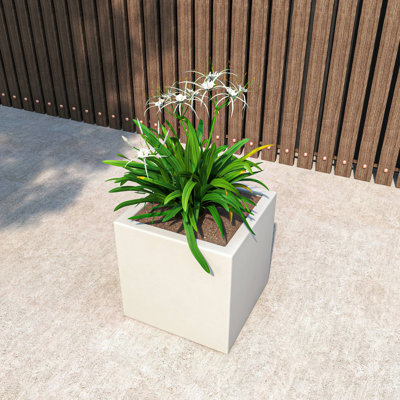 Pot à fleurs en argile MGO fabriqué à la main avec trous de drainage pour l'intérieur et l'extérieur Urta