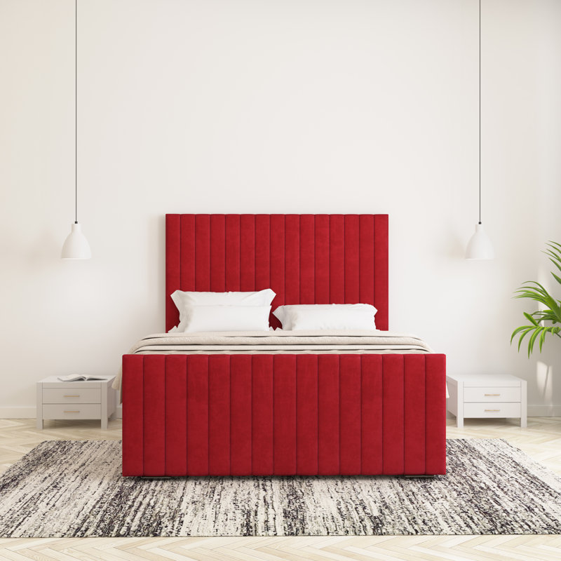 Upholstered Bed, Single (3'), Red