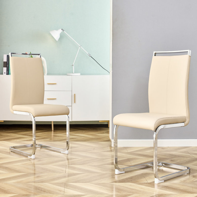 Chaise Mangano, Beige, Argent argent