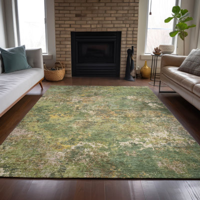 Machine Washable Indoor/Outdoor Labon ACN2166 Abstract Rug
