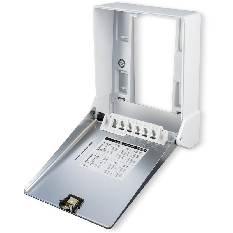 True Fold Metal Front Cabinet Towel Dispenser in Chrome, Silver