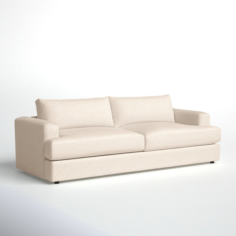 Cayden Upholstered 96'' Sofa, Bayou Natural Canvas
