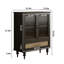 Buffet rétro en bois avec rangement élégant