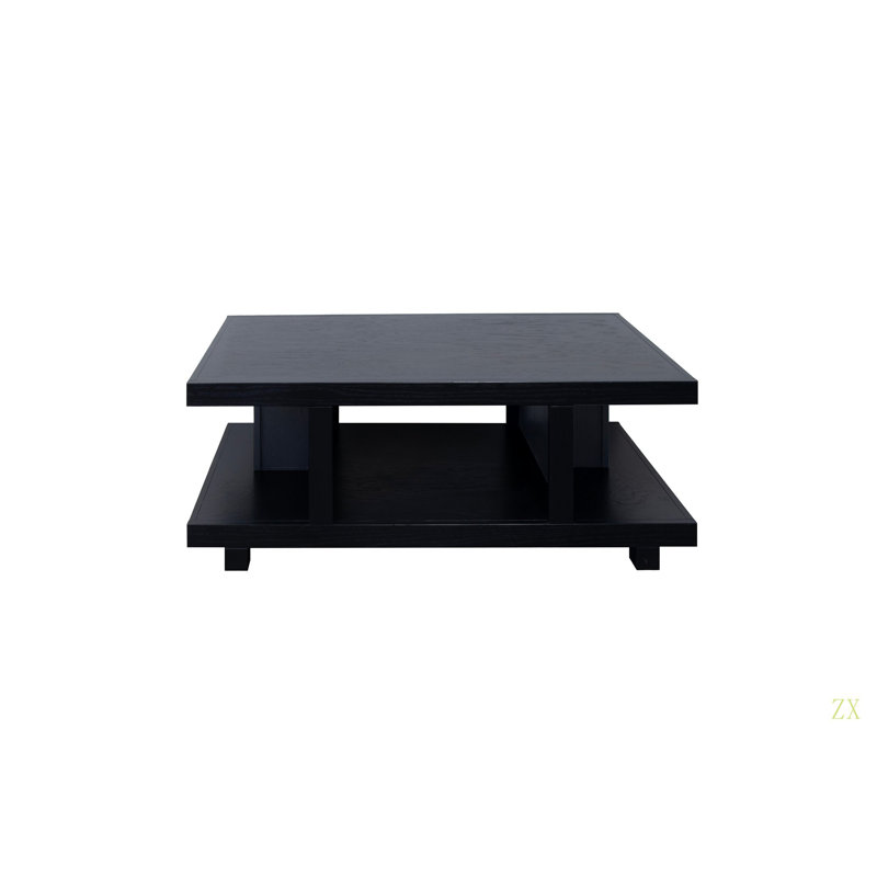 Table basse Laurel Canyon 49 po, aucun assemblage requis, Noir