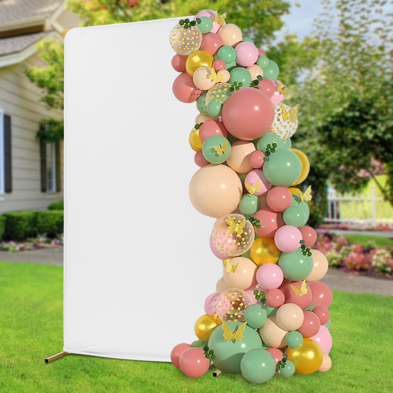 Wedding Backdrop Stand with Cover, White