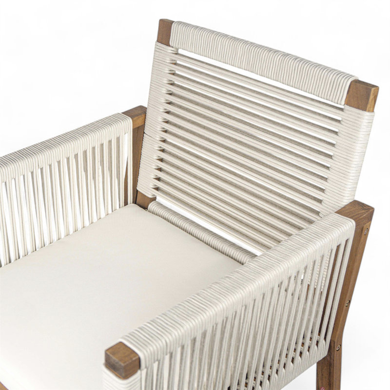 Ensemble de 2 chaises de salle à manger d'extérieur (excluant la table), Blanc