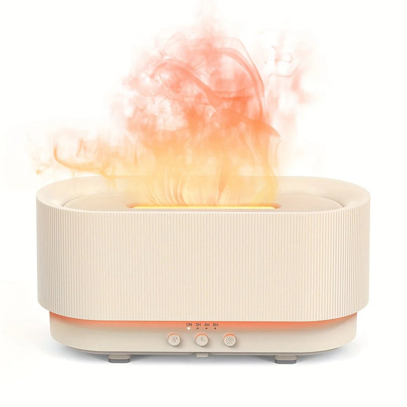 Diffuseur d'humidificateur de flamme 300 ml Sejoy, Rouge rouille