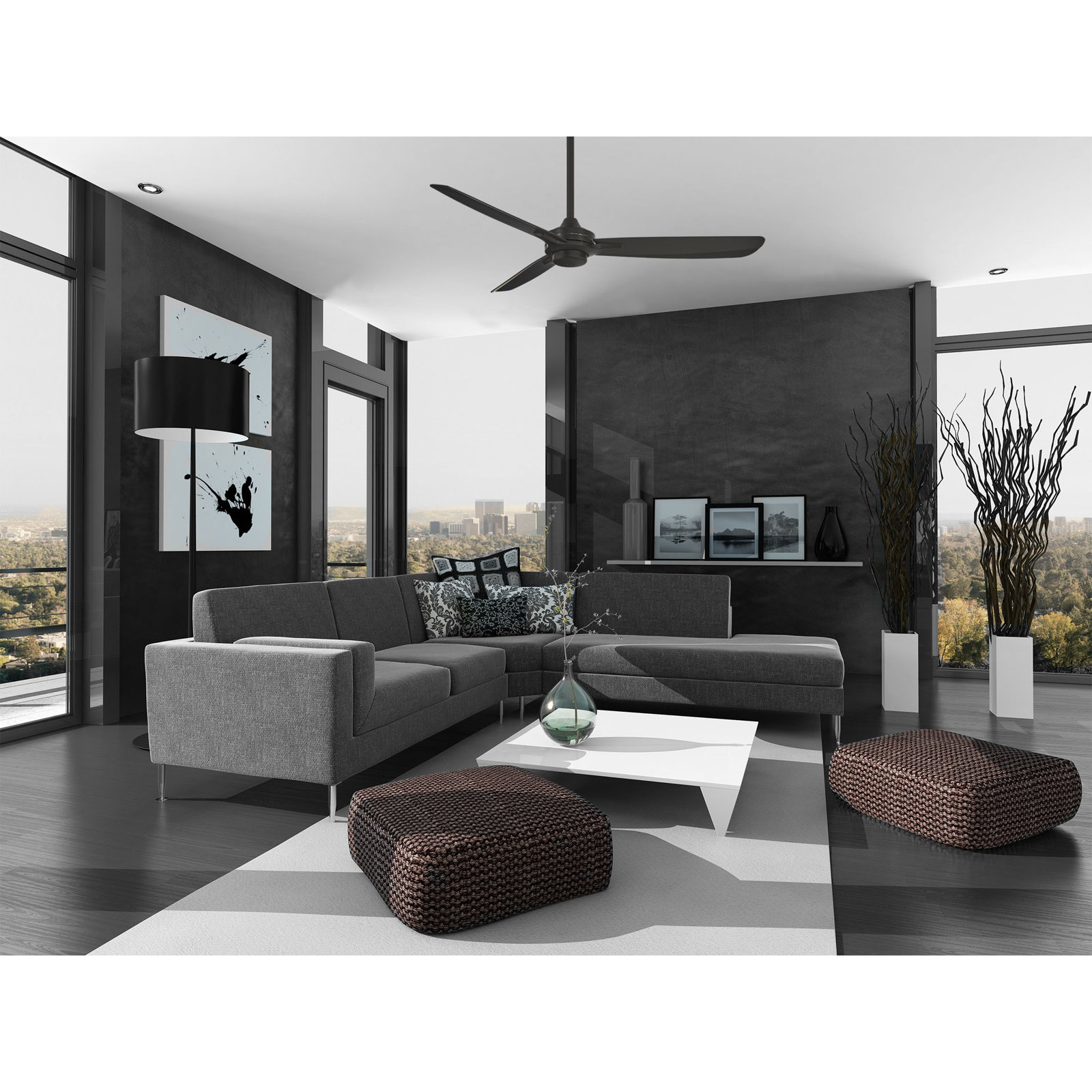 Rudolph 52" Ceiling Fan, Coal
