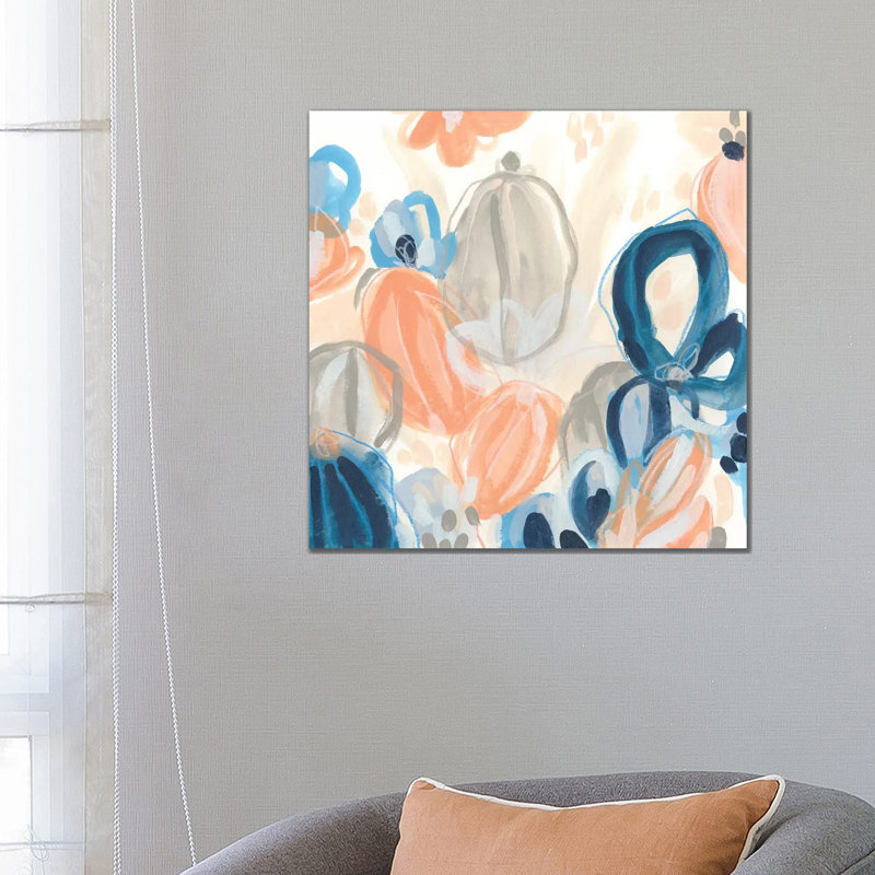 Terra Cotta Blooms by June Erica Vess - Wrapped Canvas Gallery-Wrapped Canvas Giclée, 66.04cm H x 66.04cm W
