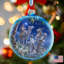 Holiday Splendor 5'' Handmade Glass Animals Ball Ornament