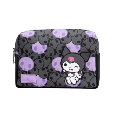 Kuromi Cosmetic Pouch For Purse, Travel Makeup Bag Organizer With Kuromi Signature Logo, Slip Pocket