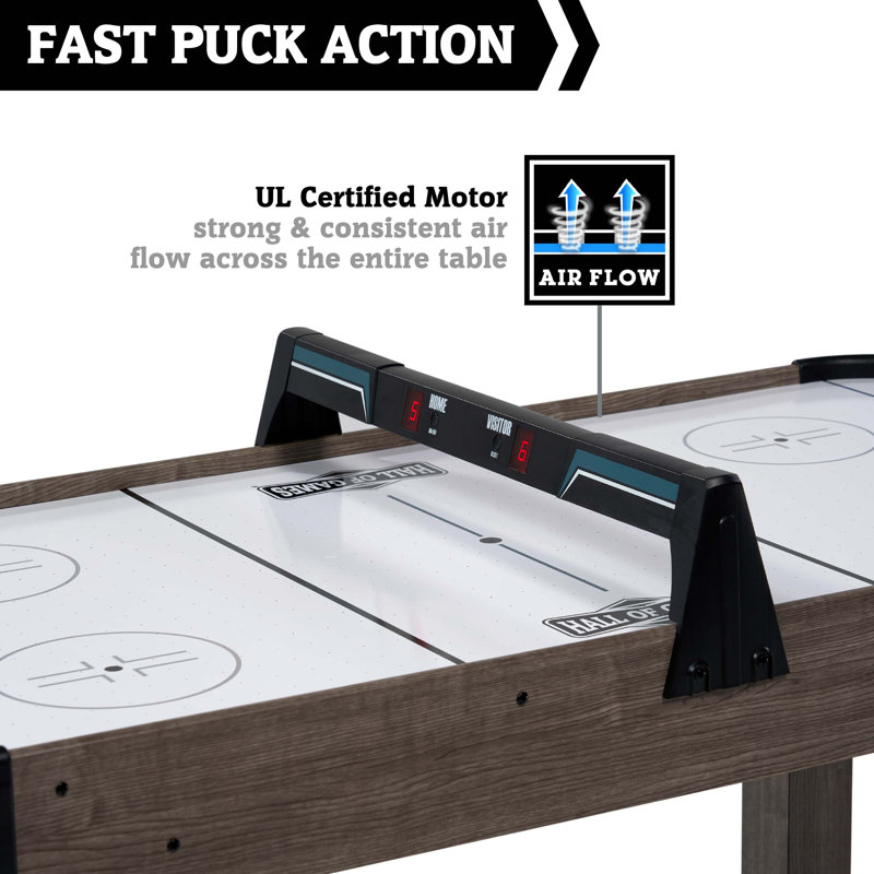 Charleston 48" Oakwood Air Powered Hockey Table with LED Scorer