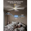 Ventilateur de plafond 52 "avec lumières DEL blanches et dorées Émileo-581183881