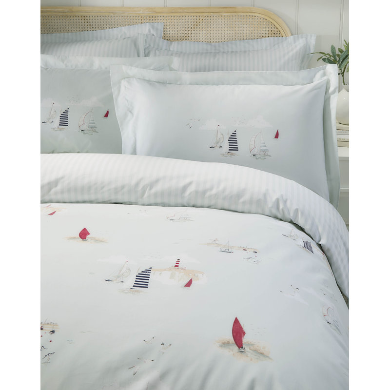COASTAL BOATS, King  Duvet Cover + 2 pillowcases