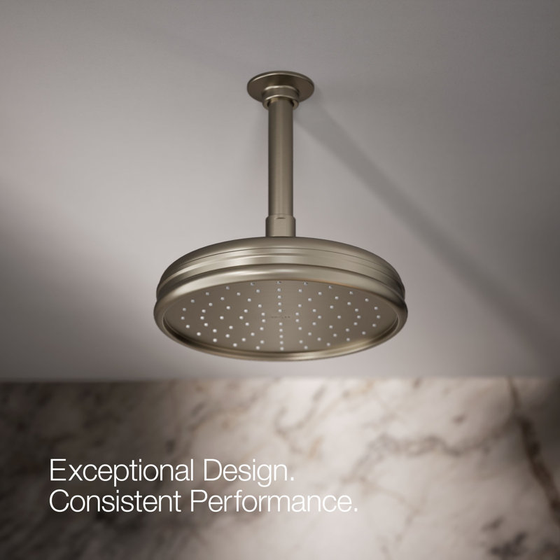 Traditional Rain Shower Head, Vibrant Brushed Nickel