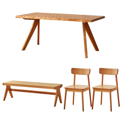 Ensemble de table en bois de cerisier Simple Creative