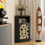 Armoire de coin noire en bois massif