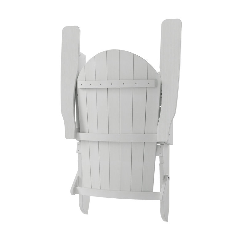 Chaise en coquillage Adirondack pour l'extérieur toutes saisons Arrlo, Blanc