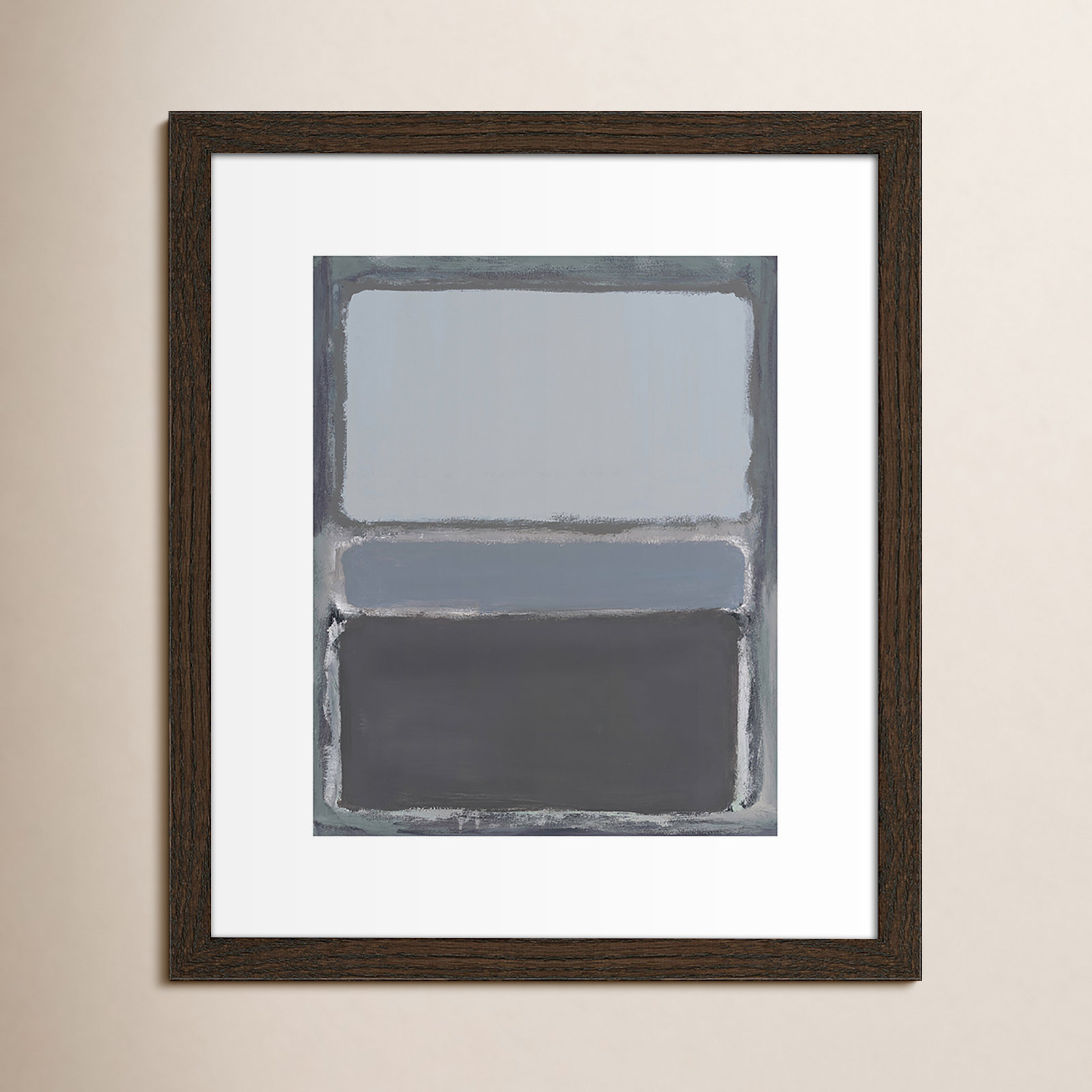 Morning Dew 2 by Filippo Ioco - Print, 15" H x 13" W x 0.75" D, Walnut Wood Framed Paper