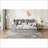 Full Size Pine Wood Storage Daybed with Integrated Desk &amp; USB Ports Gray for Small Spaces