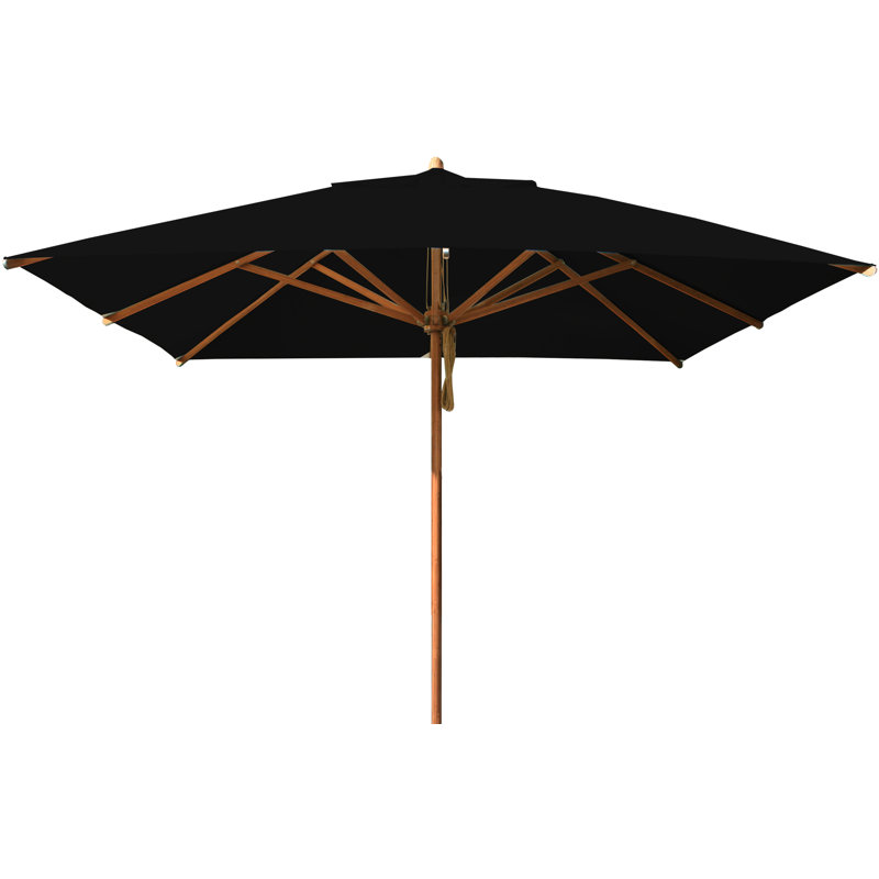 Levante Square Market Umbrella, Black, 84" W x 84" D