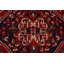 Tapis unique en laine noué à la main style Shiraz des années 1970 de 7 pi 2 po x 10 pi 8 po rouge / bleu Omena