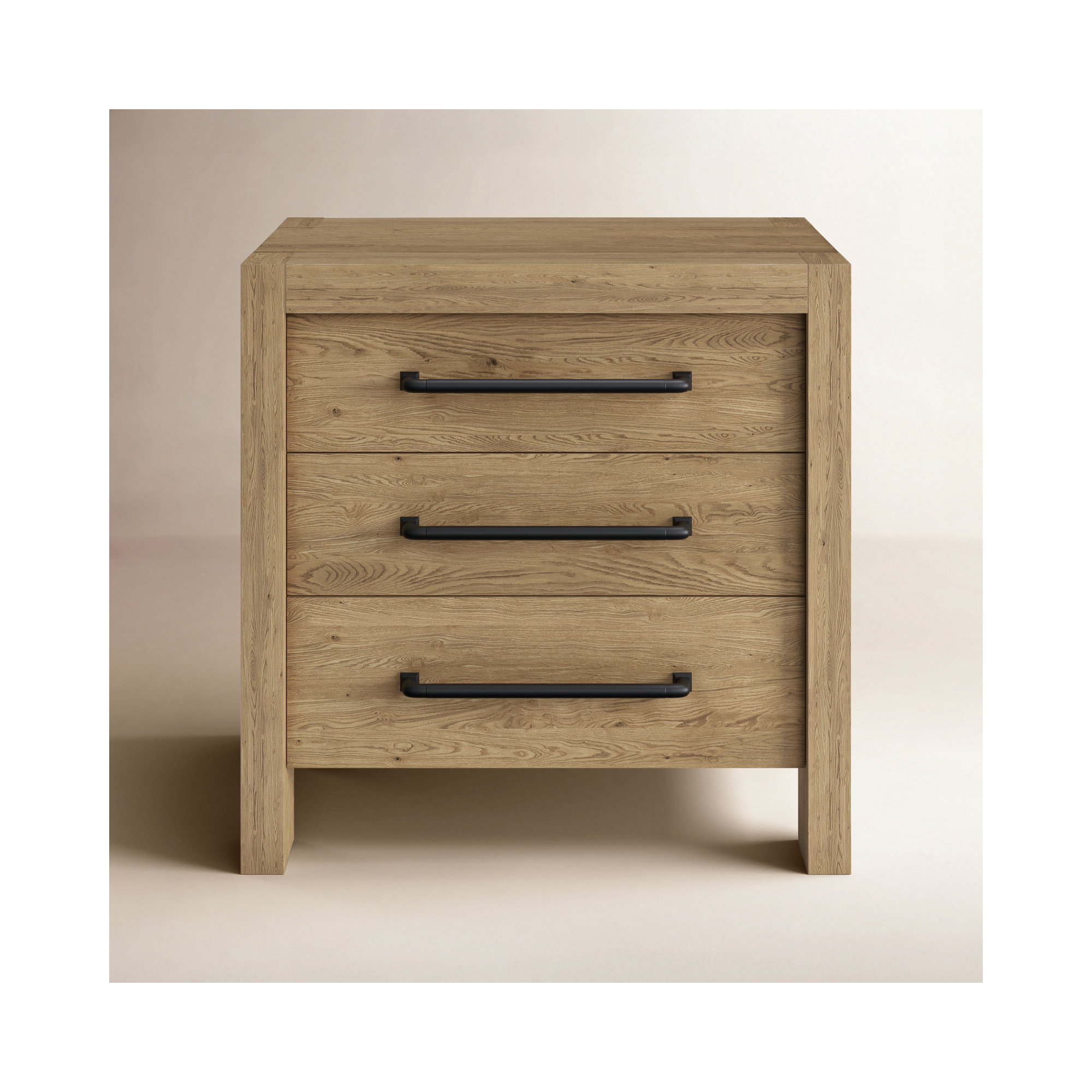 Laroche 3 - Drawer Nightstand, Pale Oak