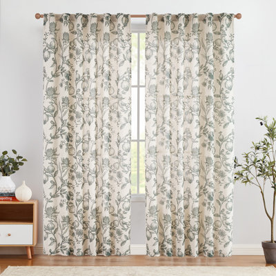 Nathnael Linen Room Darkening Curtain Pair