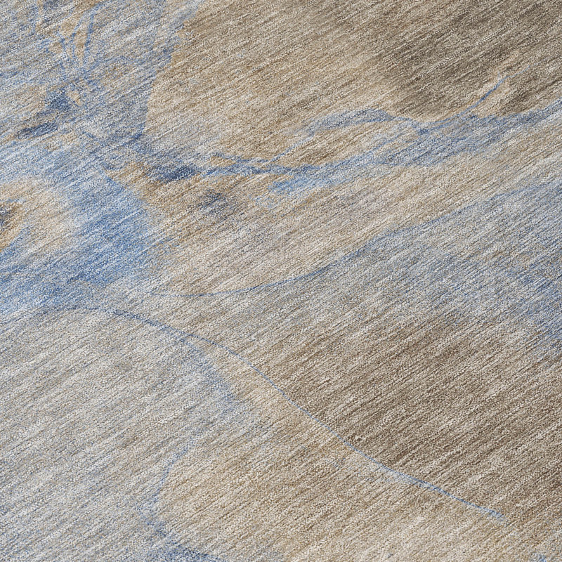 Machine Washable Indoor/Outdoor Xhevrie Taupe Rug, Rectangle 10' x 14'
