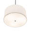 Luminaire suspendu 24 po 24 po Textrene plissé Cilindro