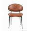 Ensemble de 2 chaises de salle à manger de style Mid-Century moderne avec pieds en métal mat-115824483