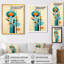 «Geometric Balance Blue Circular - Midcentury», art mural-703507745-703507759