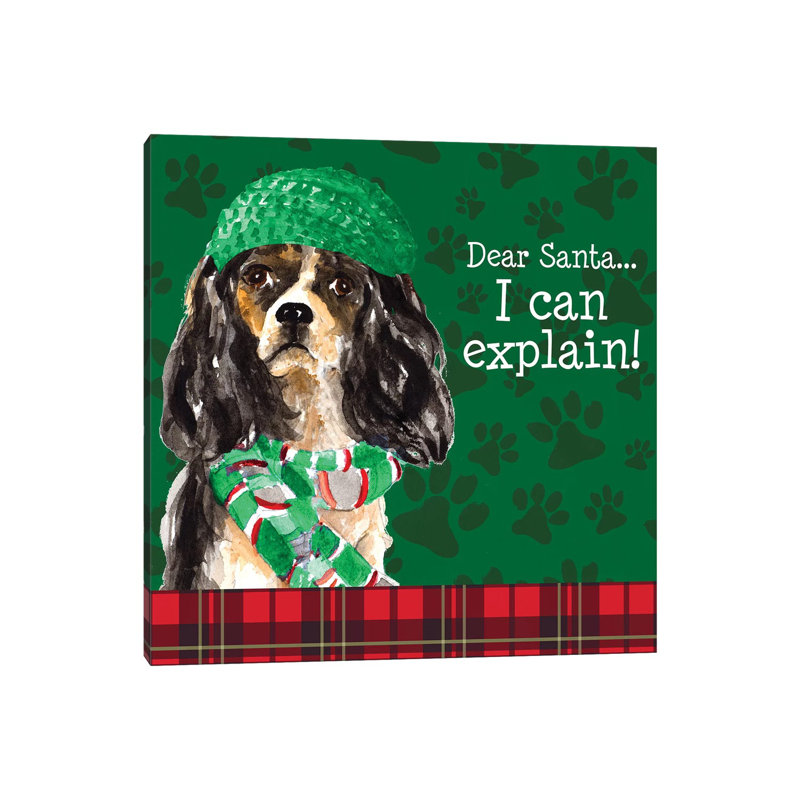 Christmas Puppy II by Lanie Loreth - Wrapped Canvas Print, 30.48cm H x 30.48cm W x 1.905cm D