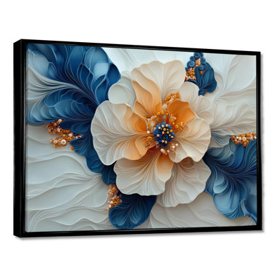 Abstrait aquarelle de pivoines sur la rivière Marble III - pivoines, art sur toile