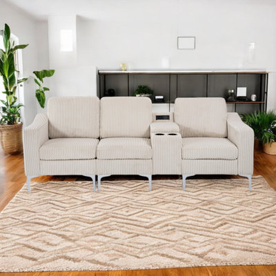 92.3" W Upholstered Modular Sofa