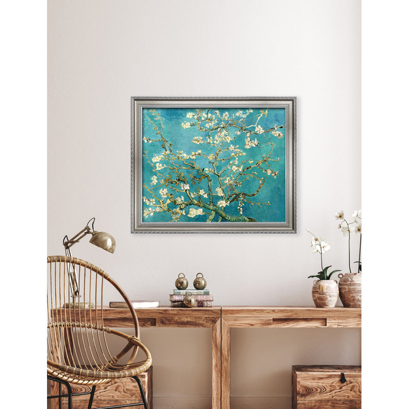 Vincent Van Gogh «Almond Blossoms» sur, H 24 po x l 30 po, Cadre photo argenté