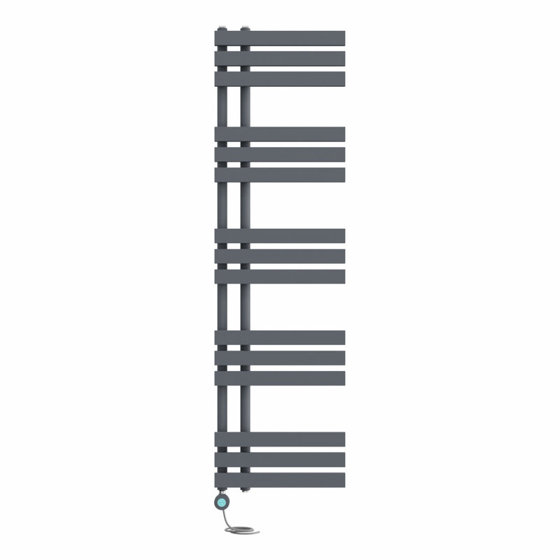 Resma Designer Towel Rail Heated Towel Rails, Anthracite, 160cm H x 45cm W x 7.35cm D