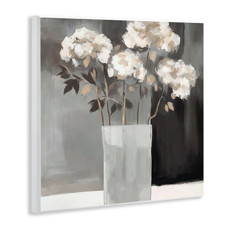 Vase de grâce sur plaque murale grise, design par Mona Grace