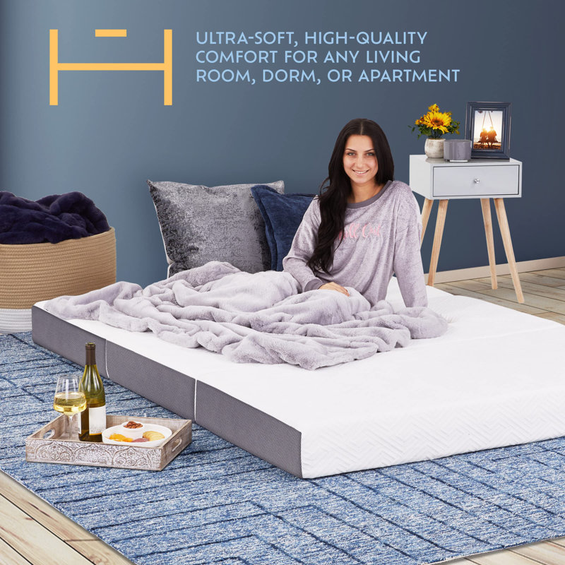 Matelas pour canapé-lit en mousse à mémoire de forme ferme 6 po Alwyn Home Saya, Grand