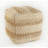 18" Tan Jute Ottoman