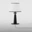 Lampe de table contemporaine noire avec abat-jour empire blanc