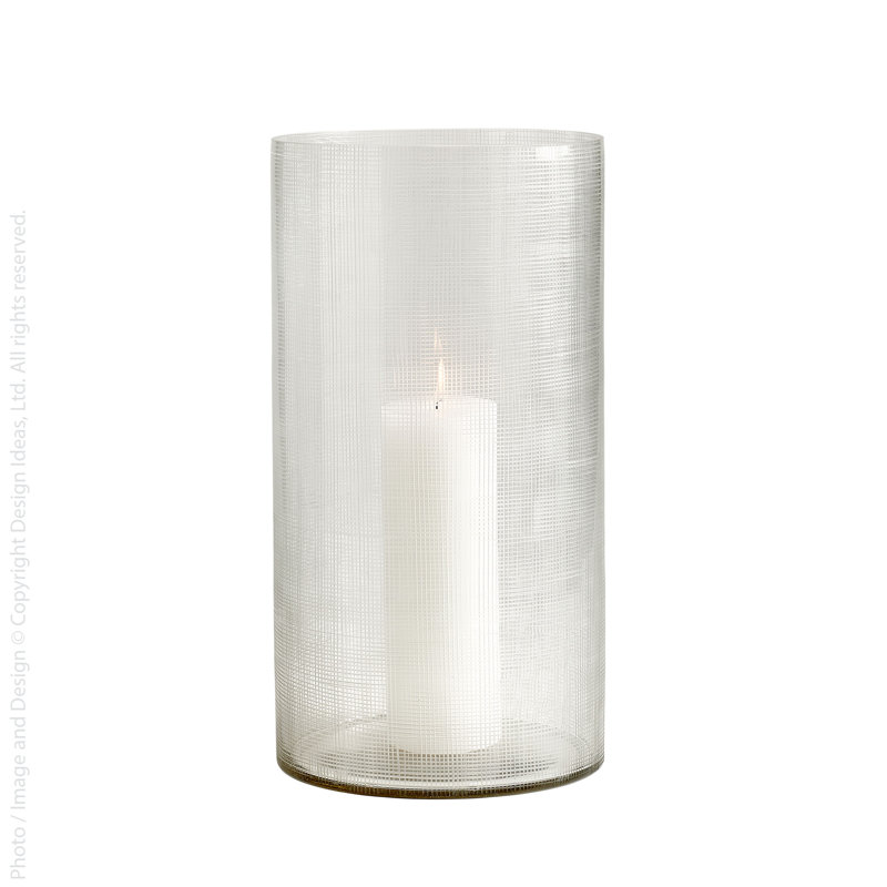 Glass Tabletop Hurricane, 7.99" H x 5.04" W x 5.04" D