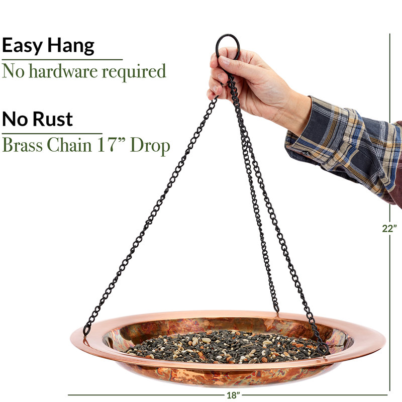 Lavendon Copper Hanging Birdbath